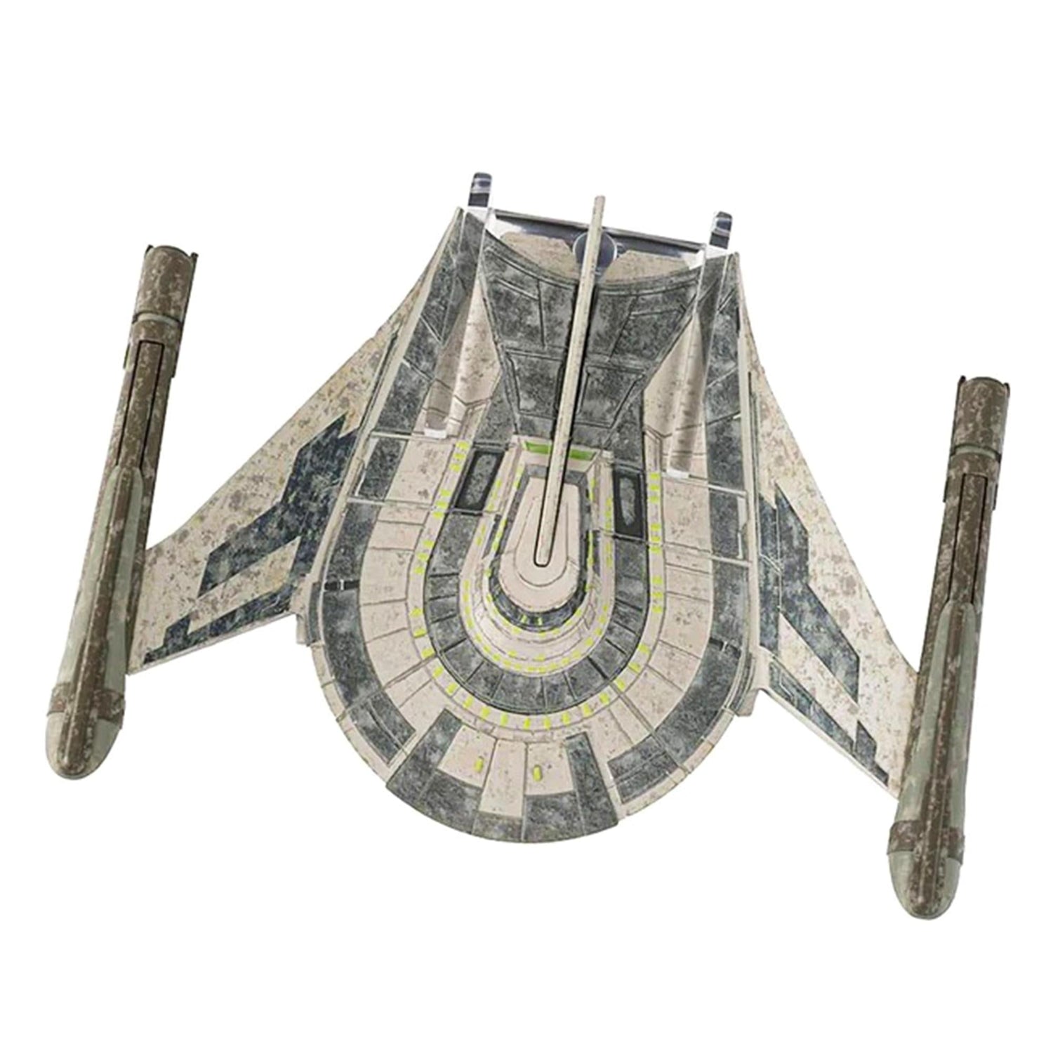 Close-up detail shot of the Romulan Bird of Prey bridge and command section