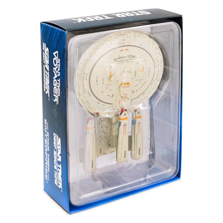Top-down view of the Star Trek starship model showing the detailed hull markings and Command layout