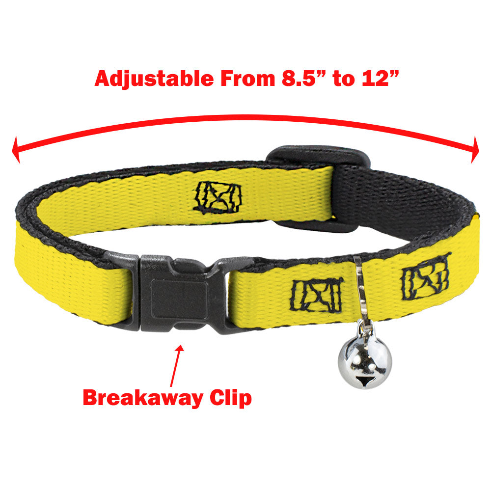 View of the breakaway safety buckle and silver jingle bell on the Star Trek collar