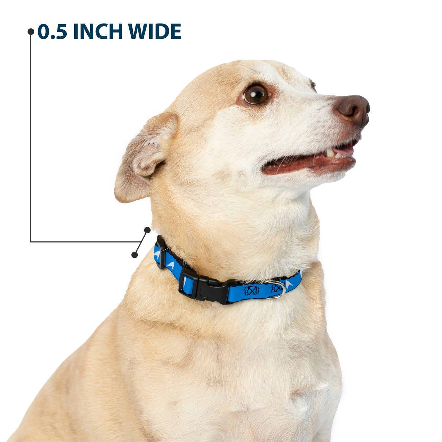 Star Trek Starfleet Insignia Blue/White Plastic Clip Pet Collar