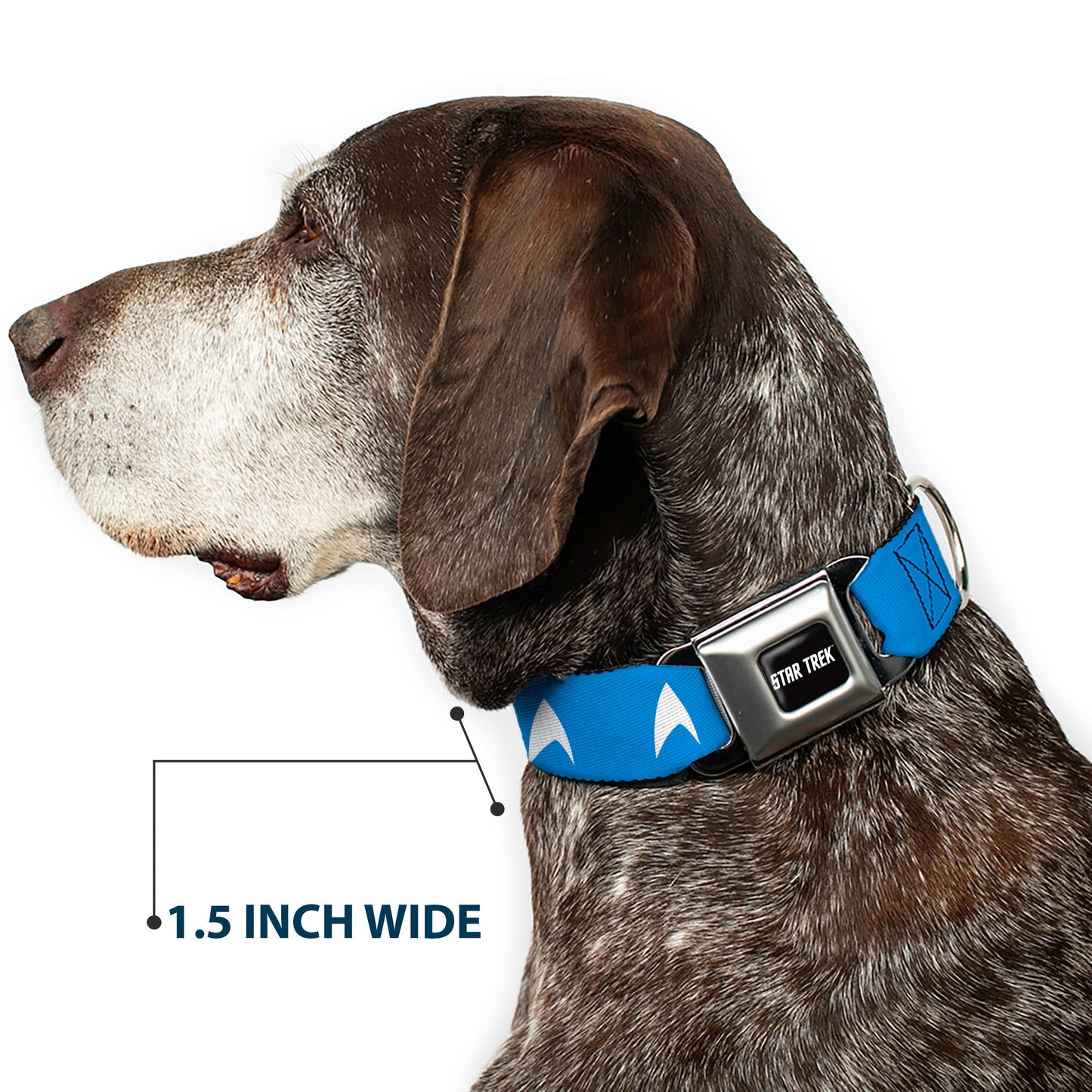 Side profile of the Star Trek logo pet accessory