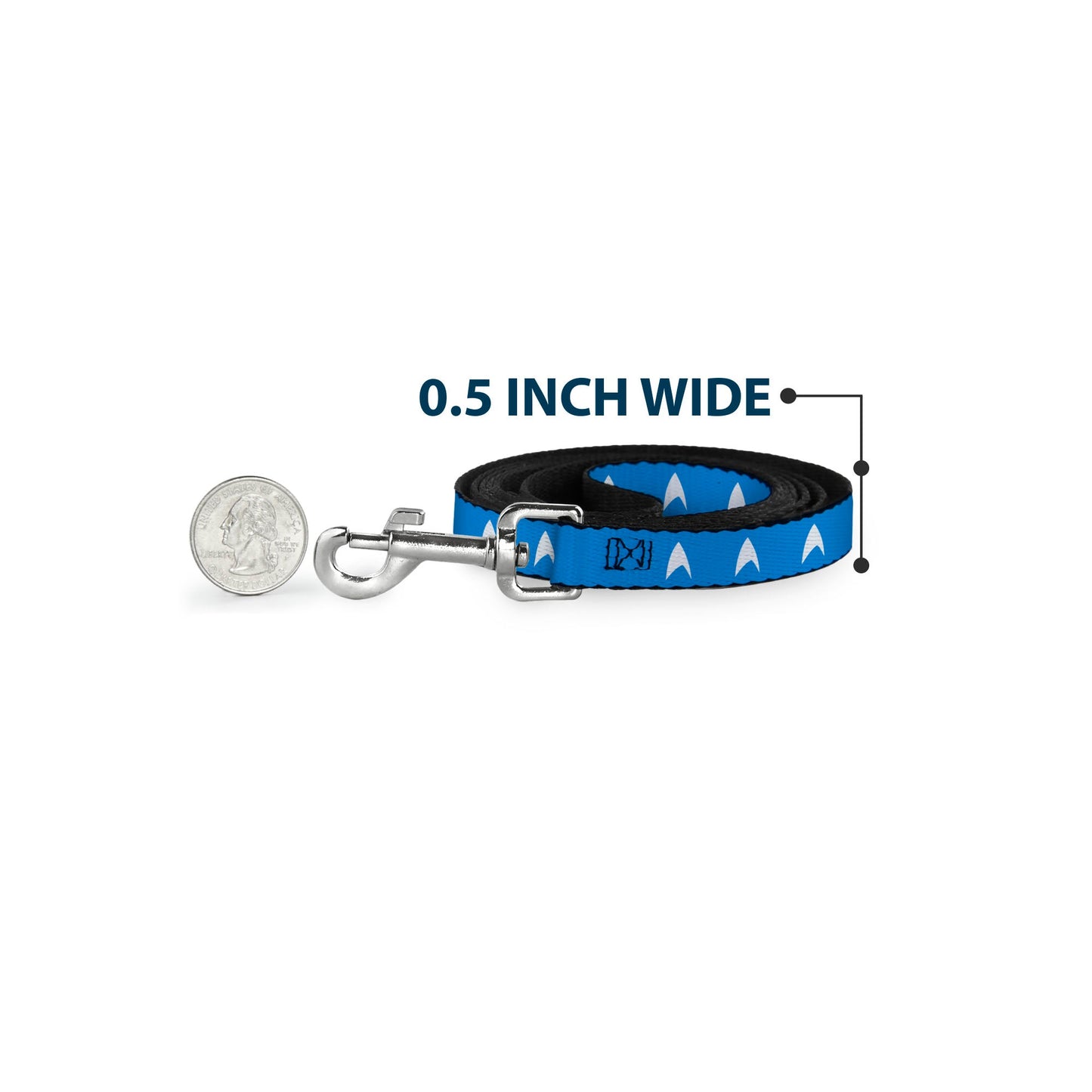 The Star Trek dog leash handle showing the high-density webbing