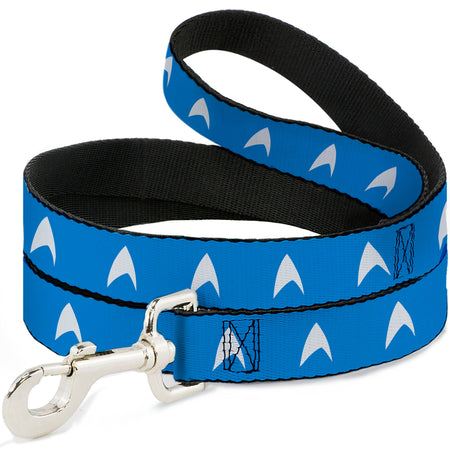 Star Trek Starfleet Insignia Blue and White Dog Leash full view