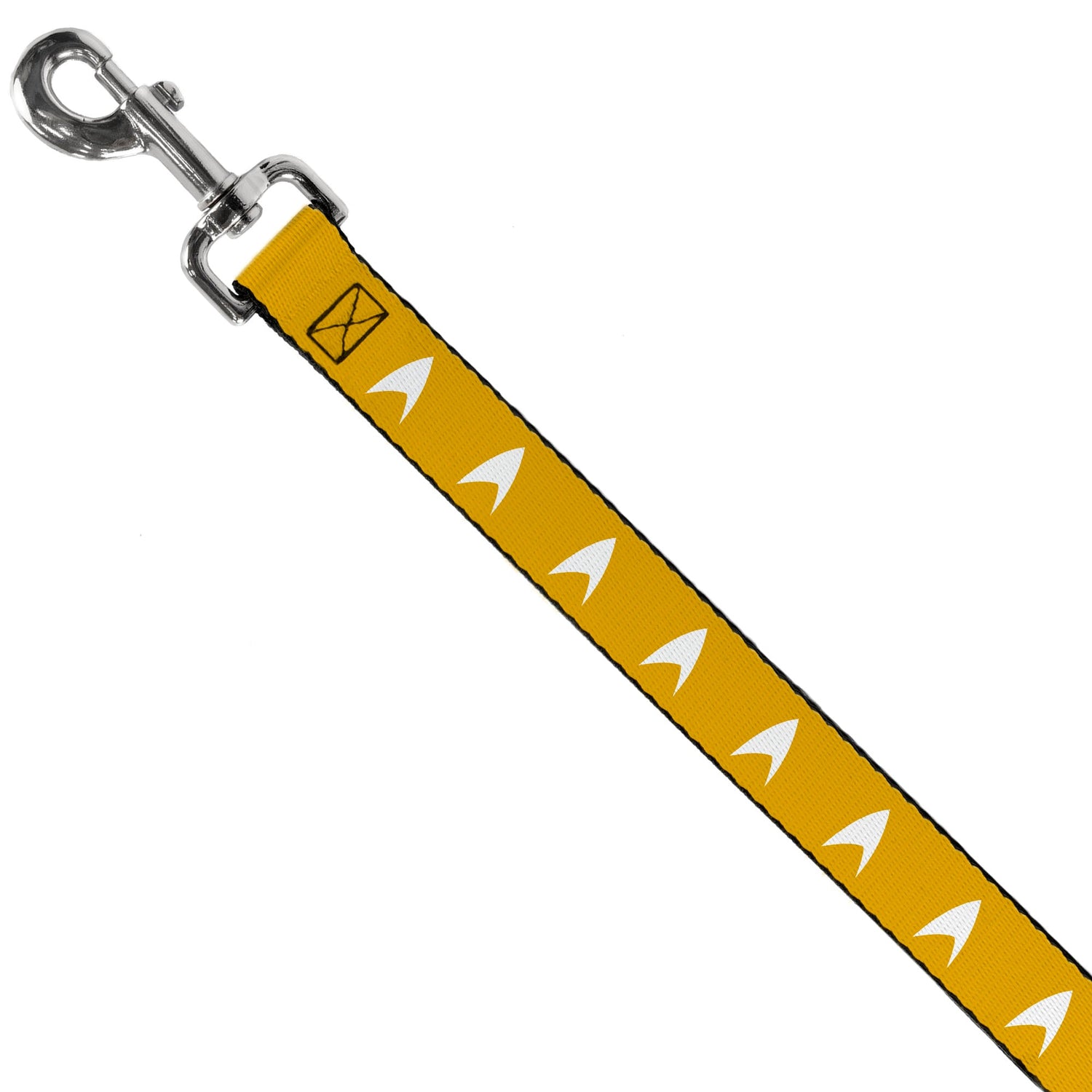 Close up of the heavy-duty stainless steel clip on the Star Trek leash
