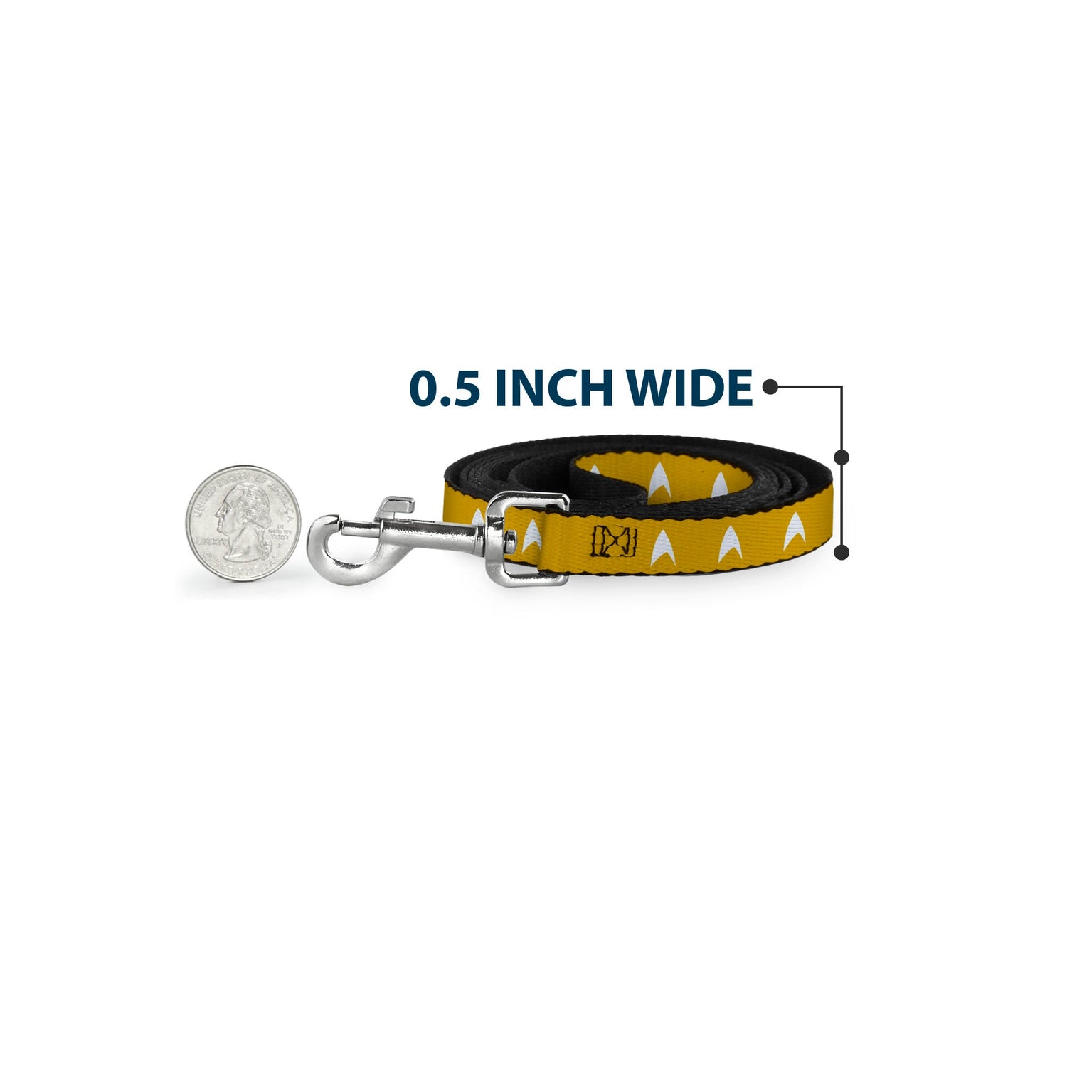 Star Trek dog leash shown in full 6-foot length against a white background