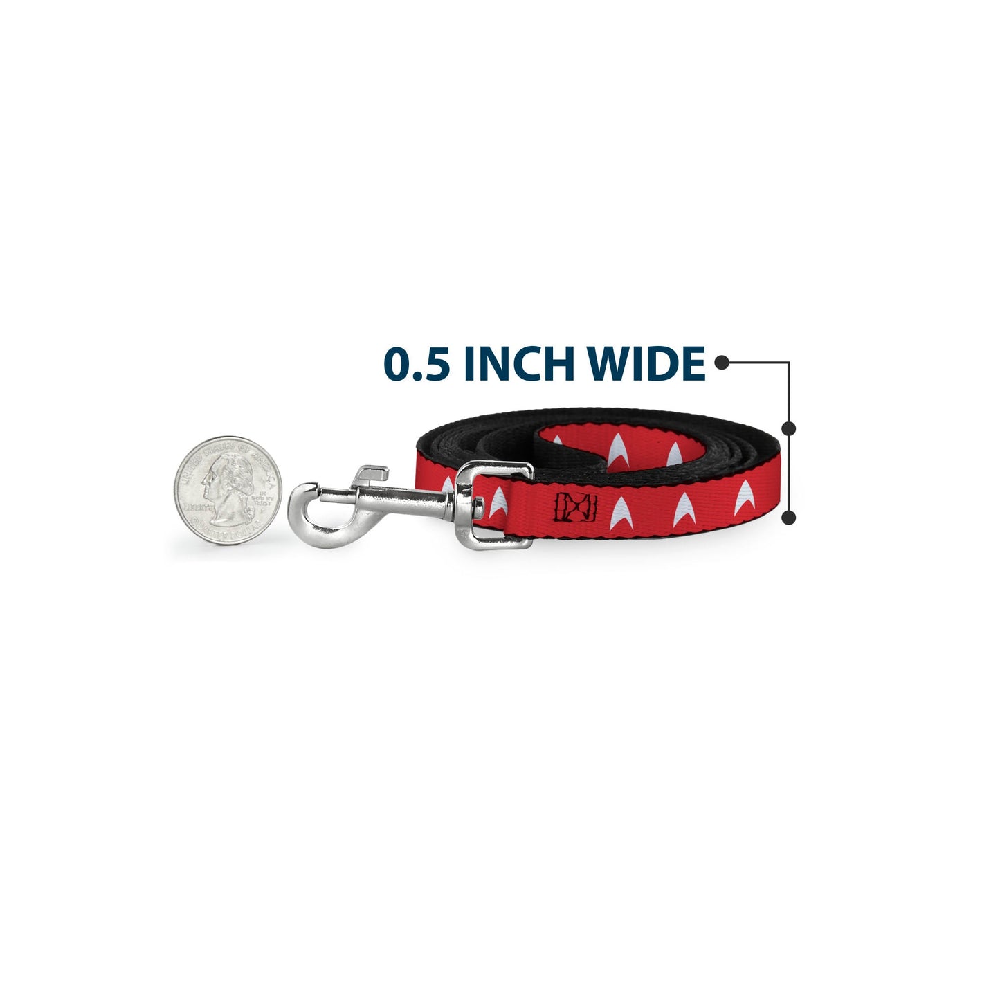 Star Trek dog leash handle showing durable reinforced stitching