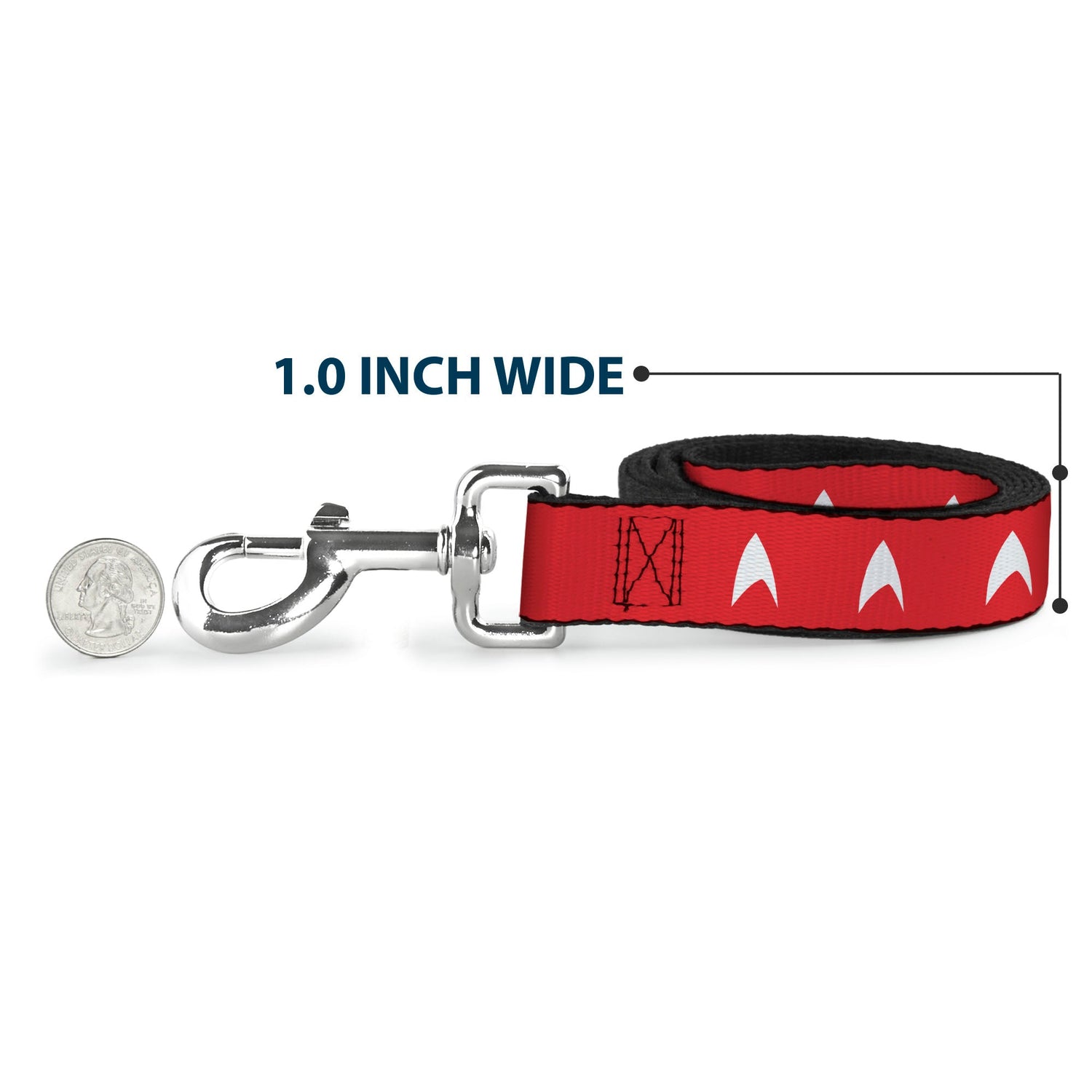 Starfleet Command insignia pet leash laying flat on a neutral background