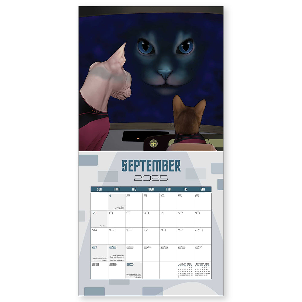 Star Trek Cats 2025 Wall Calendar