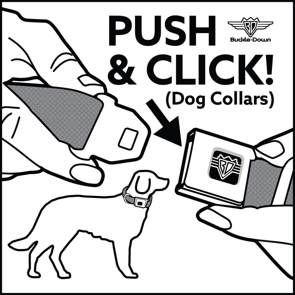 Full product view of the Star Trek seatbelt buckle dog collar
