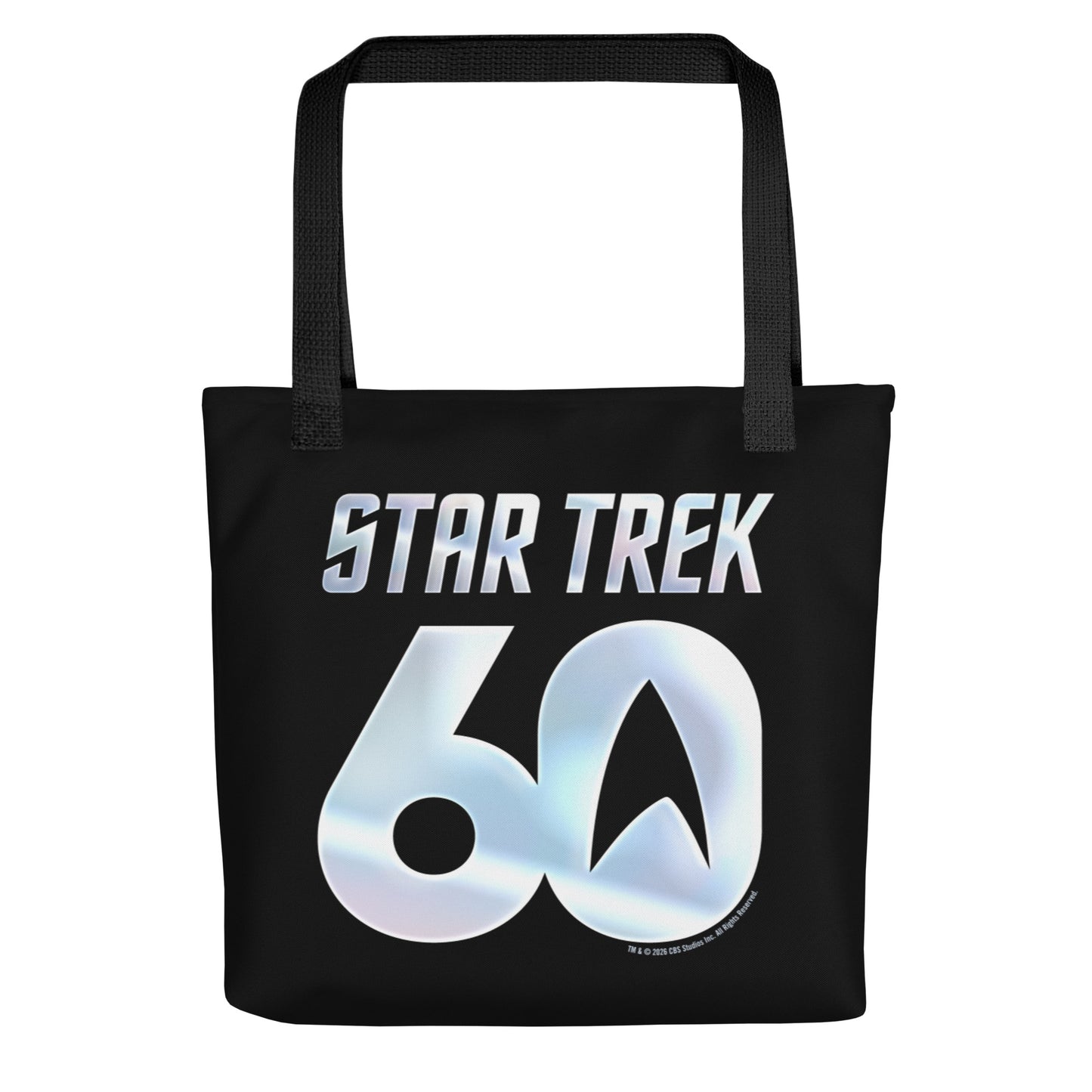 Star Trek Tote Bag 60th Anniversary Logo  Black Handles