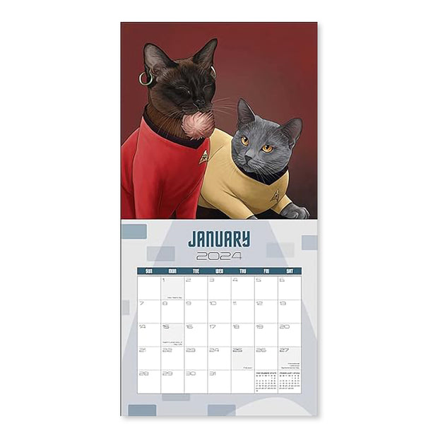 Star Trek Cats 2024 Wall Calendar