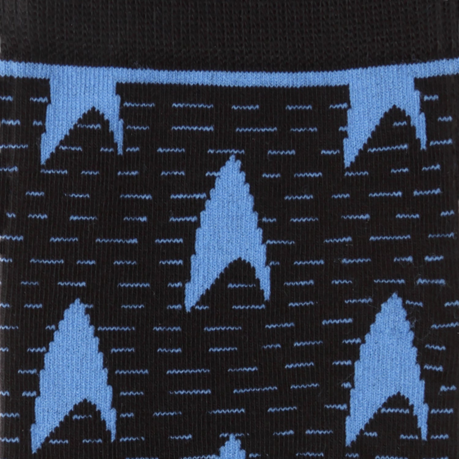 Packaged Star Trek Blue Delta Shield Socks from Cufflinks.com