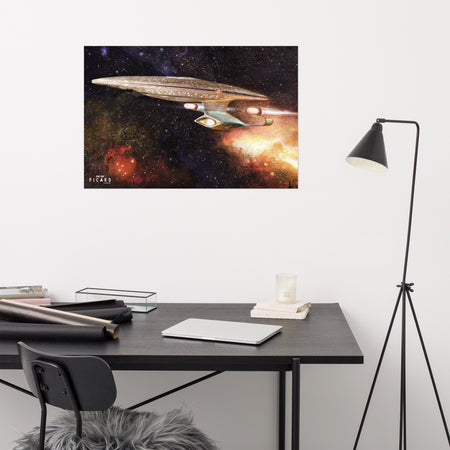 Star Trek: Picard U.S.S. Enterprise 1701-D Ready Room Painting  Premium Matte Paper Poster