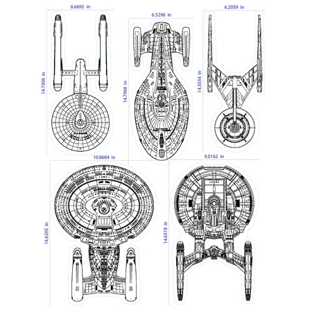 Star Trek: Ships Of The Line Wall Sticker Sheet