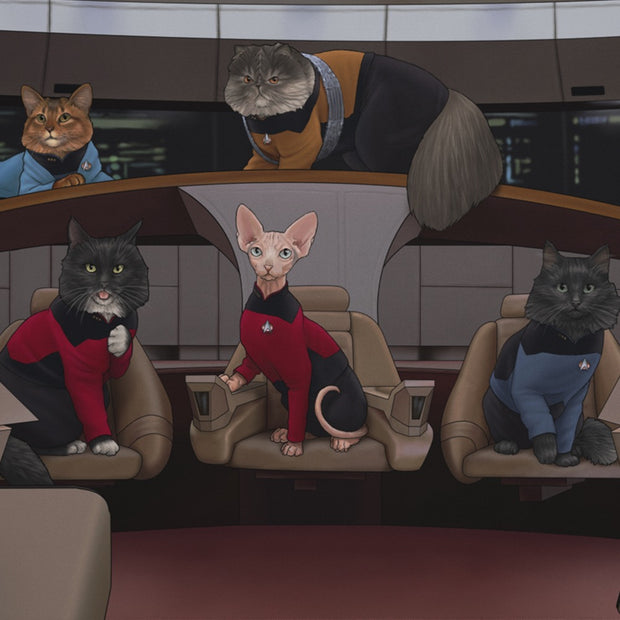 Star Trek: The Next Generation Crew Cats Gaming Mat