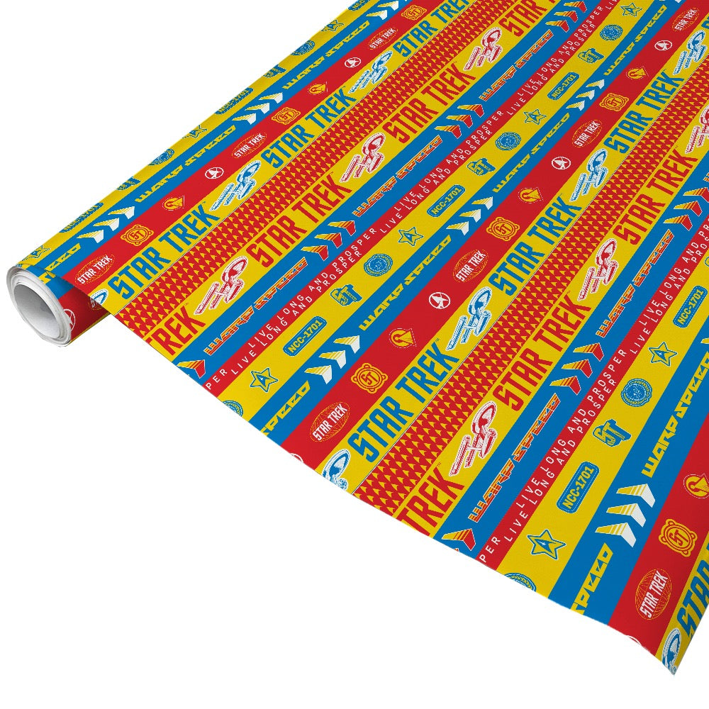 Star Trek: The Original Series Warp Speed Satin Wrapping Paper