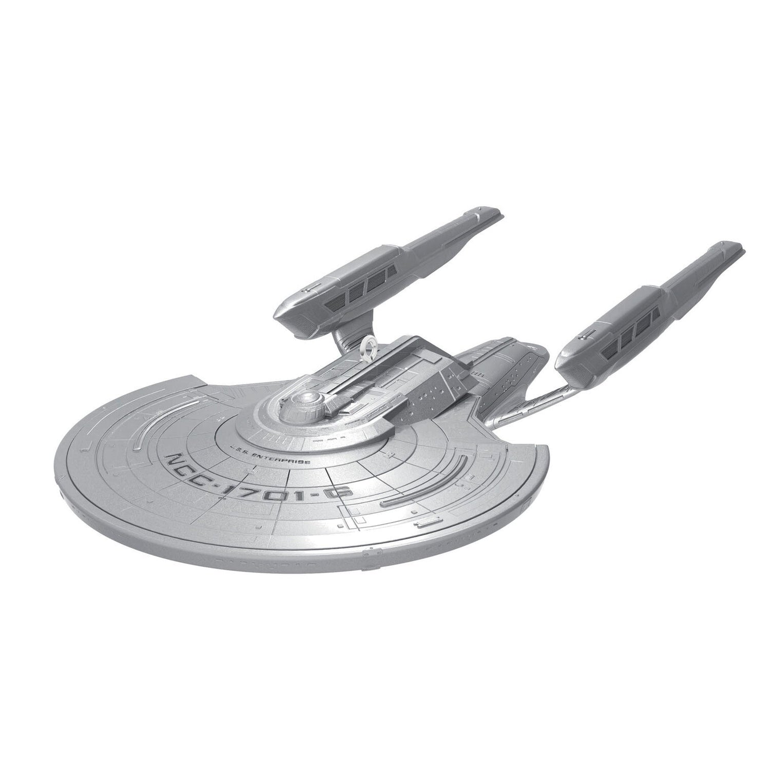 Star Trek U.S.S. Enterprise NCC-1701-G Hallmark holiday ornament angled forward view