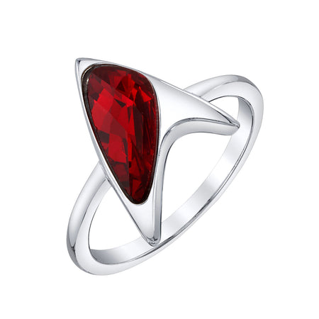 RockLove Star Trek Red Delta Ring sterling silver profile