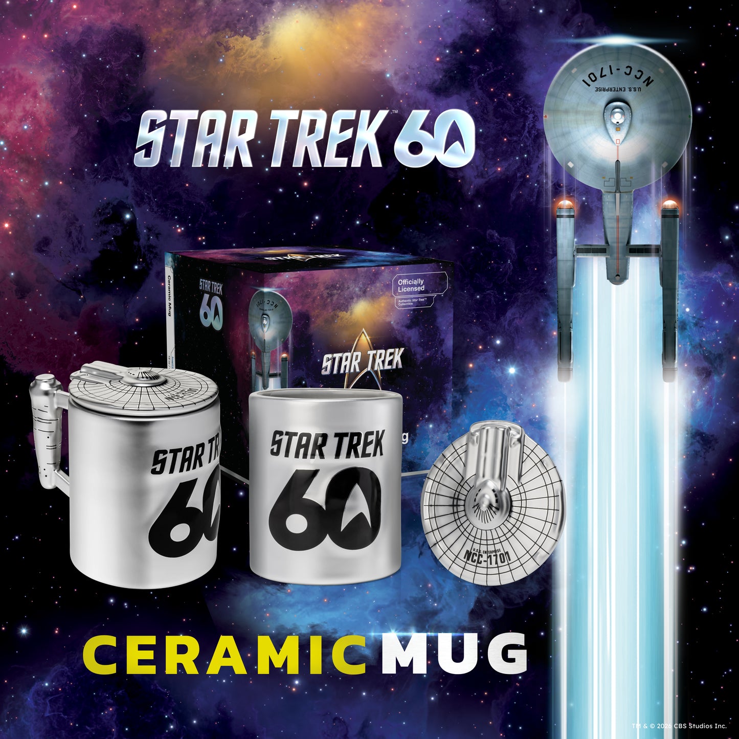 Star Trek 60th Anniversary Figural Mug
