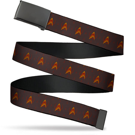Star Trek Starfleet Flying Phoenix Insignia Web Belt with black buckle