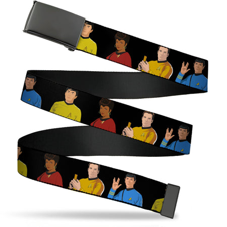 Star Trek Original Series crew group web belt with black buckle
