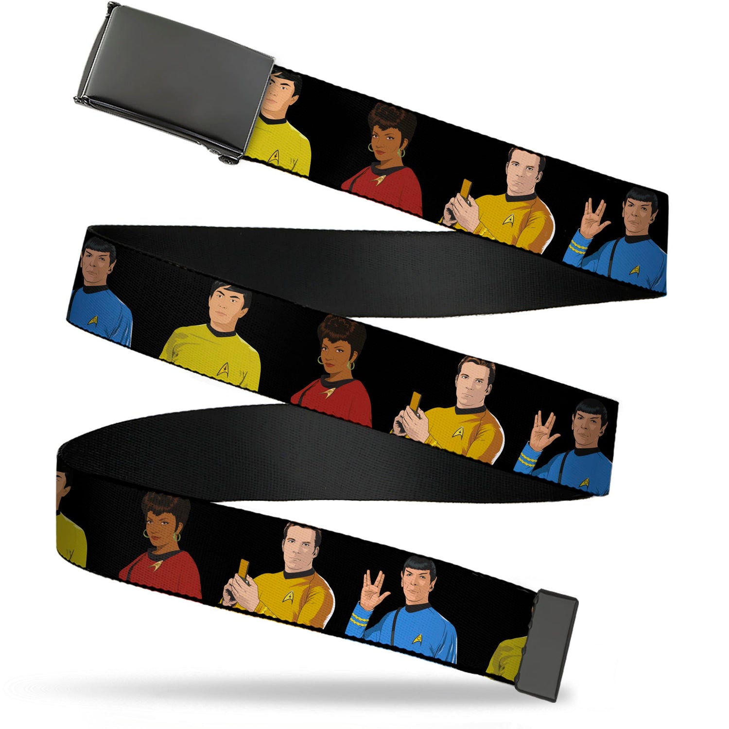 Star Trek Original Series crew group web belt with black buckle