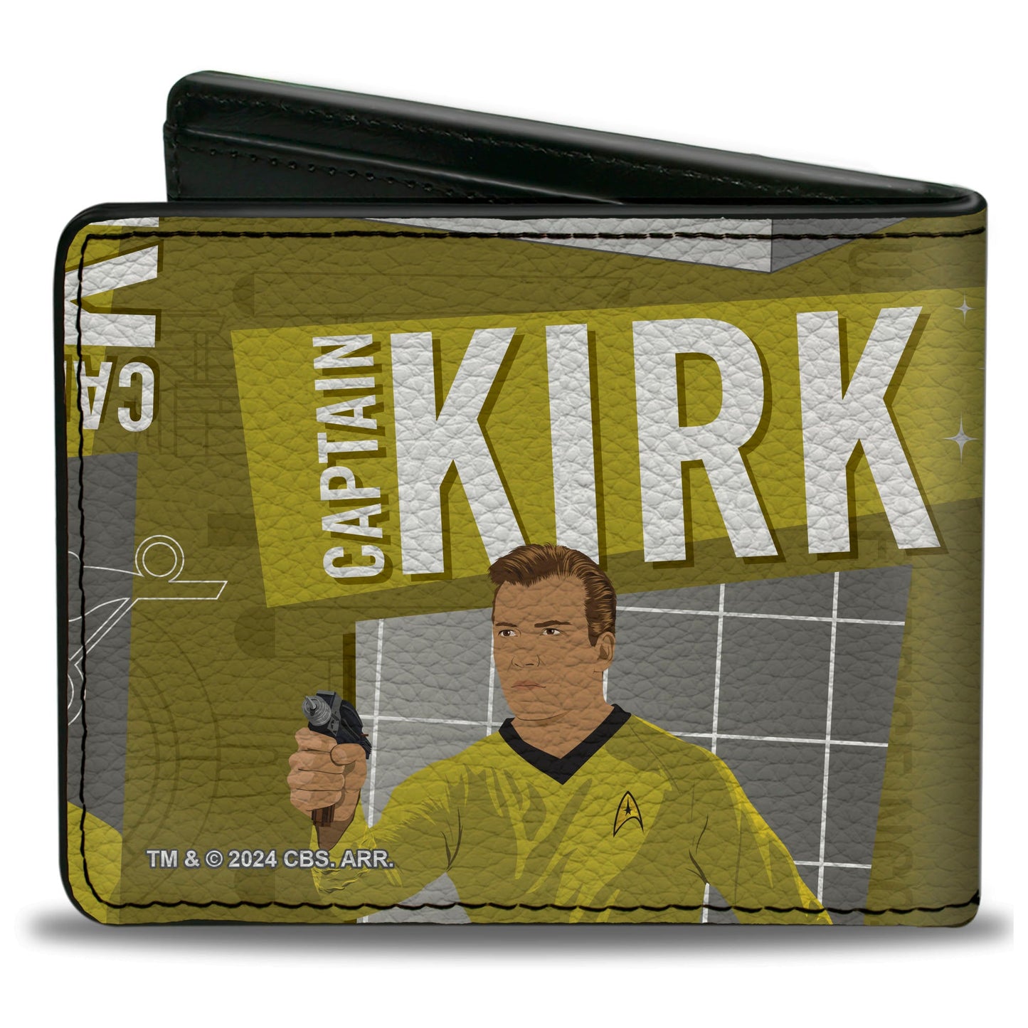 Star Trek TOS Kirk wallet opened showing card slots and ID window