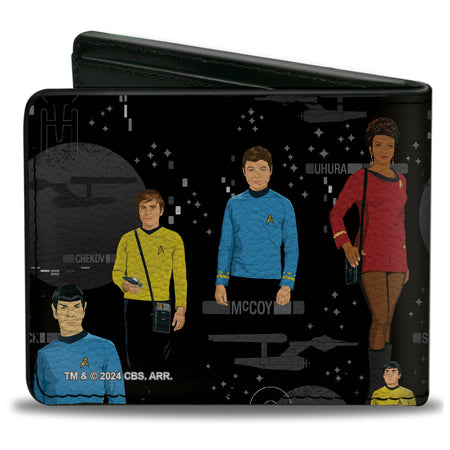 Interior of Star Trek bi-fold wallet showing card slots and billfold