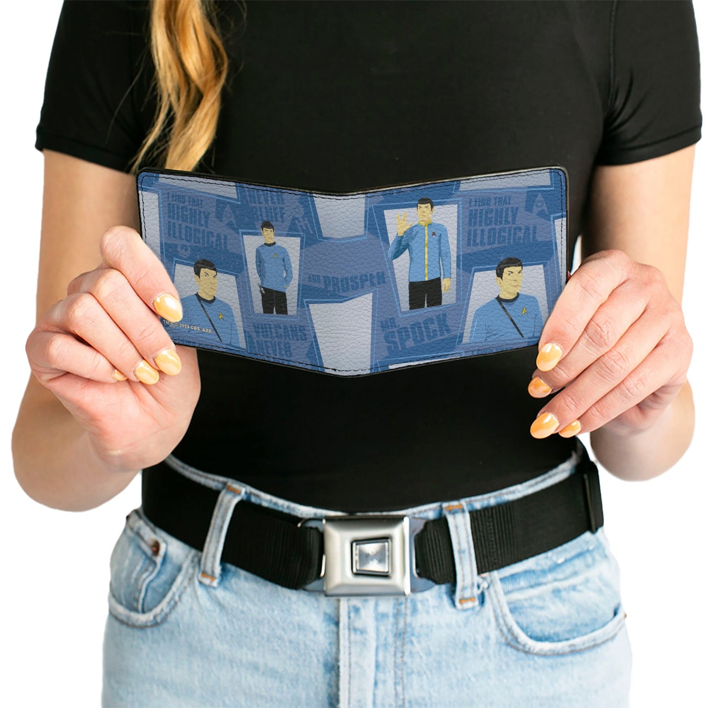 Detail of high-density printing on Star Trek Spock accessory