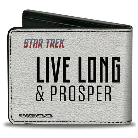 Multi-colored Vulcan salute hand sign on white wallet