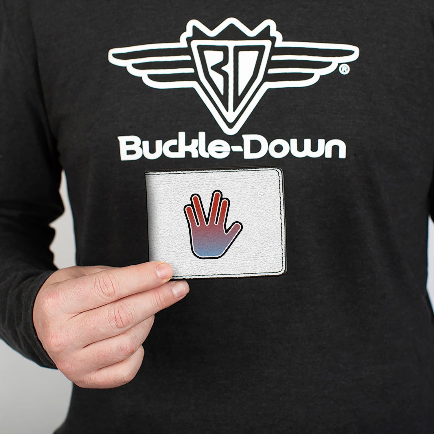 Interior card slots and ID window of Star Trek wallet