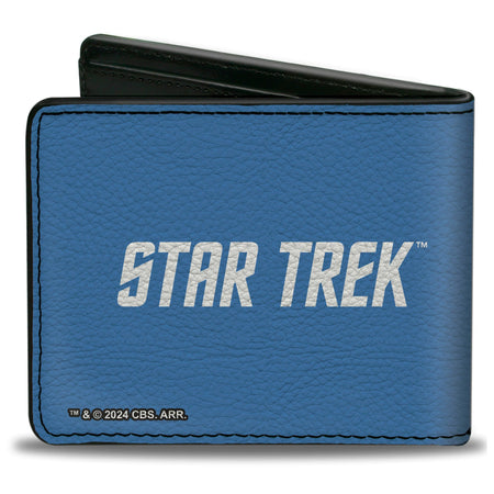 Interior view of the Star Trek wallet showing card slots and bill compartment.