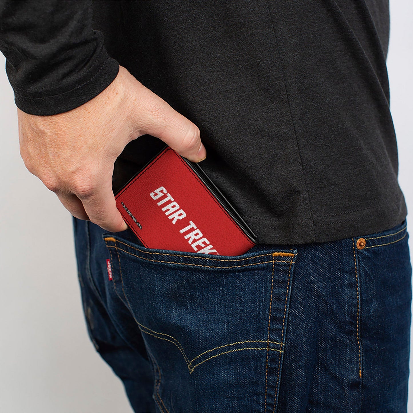 Side view of the slim profile Star Trek Bi-Fold Wallet
