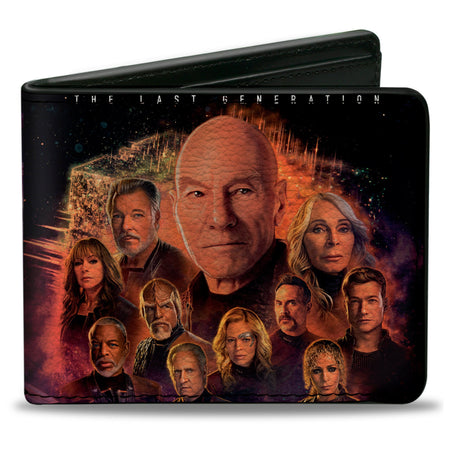 Front view of the Star Trek Picard bi-fold wallet showing the group pose graphic.