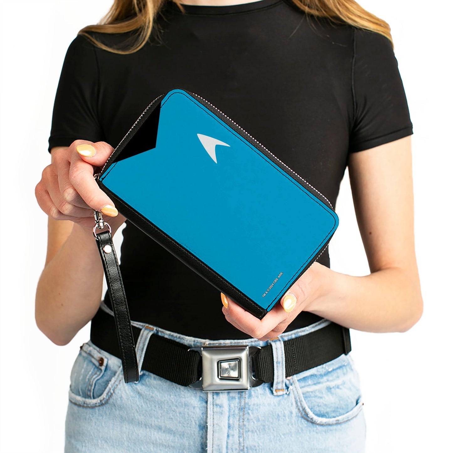Star Trek Spock Close-Up Blue Rectangle Zip Wallet