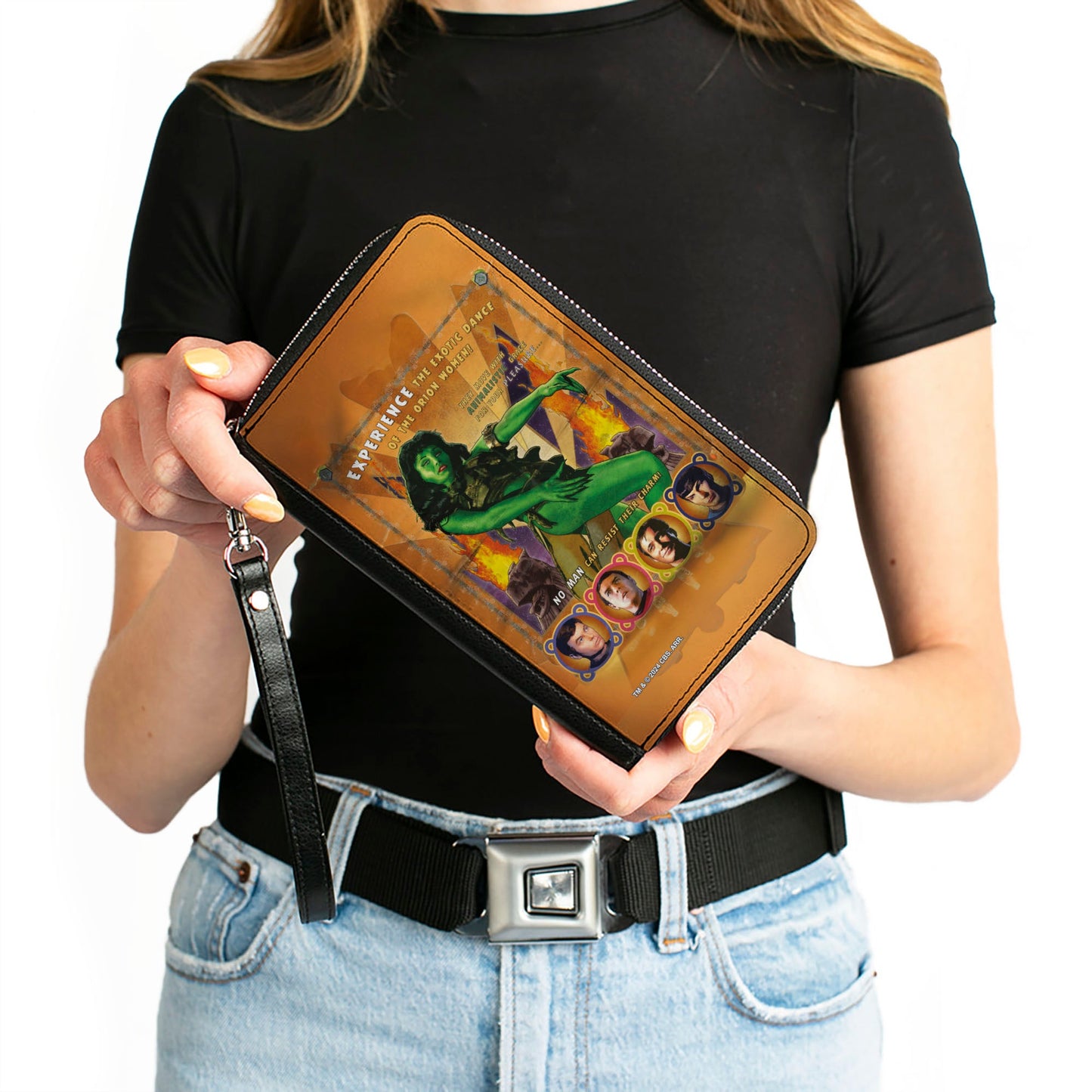 Back view of the rectangular Star Trek Orion character wallet