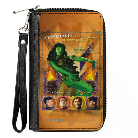 Star Trek Orion Character Pose Zip Around Wallet front view showing green Orion woman