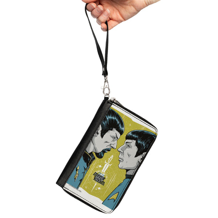 Interior view showing twelve card slots and zip coin pocket of Star Trek wallet