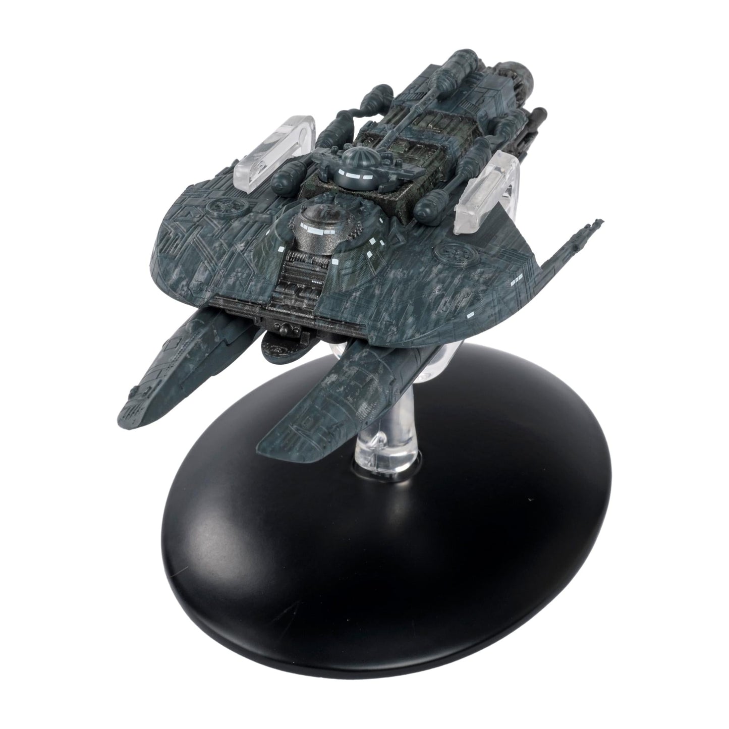 Side profile view showing the distinctive lines and configuration of the Eaglemoss Star Trek replica