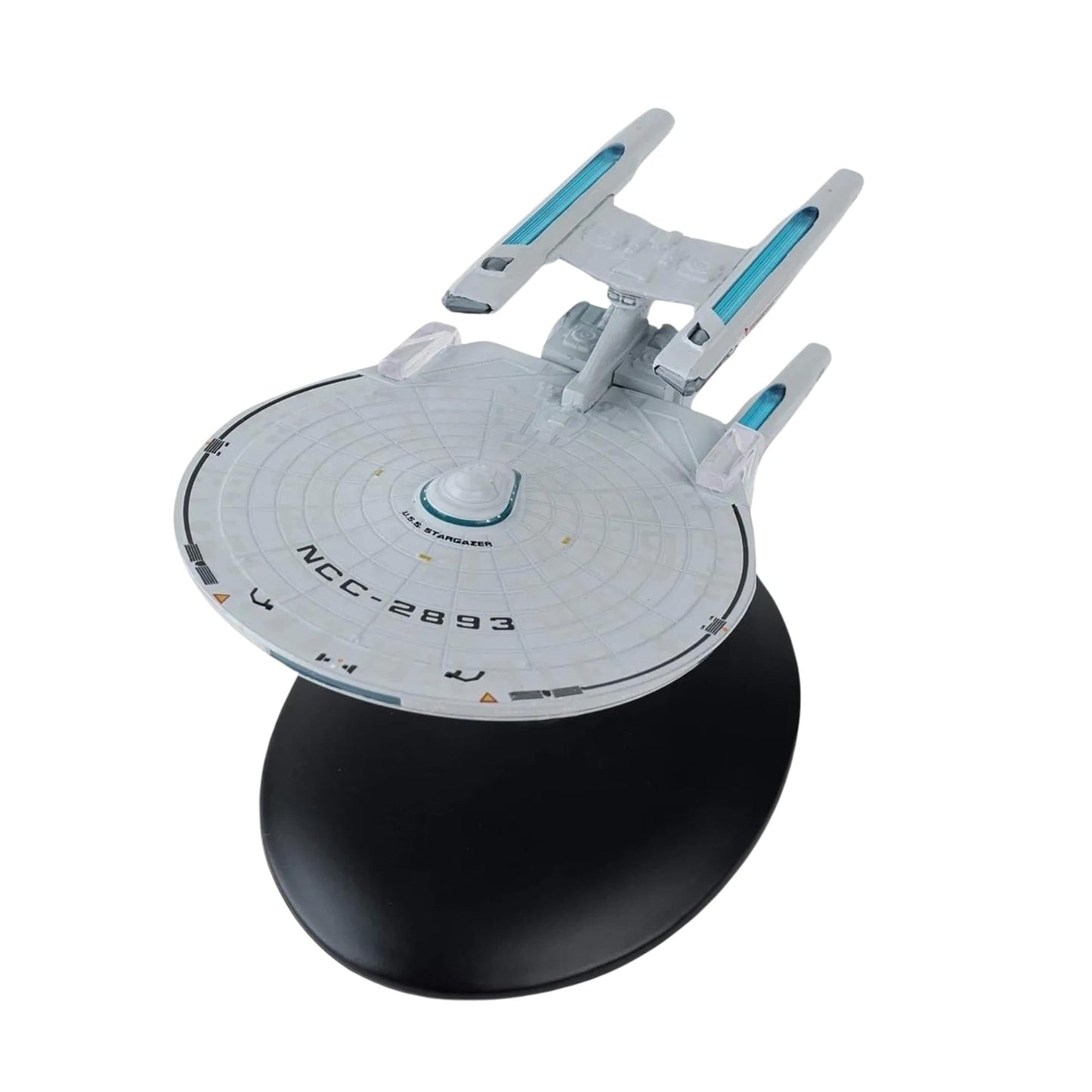 Front-facing view of the starship replica highlighting the navigational deflector dish and primary hull geometry