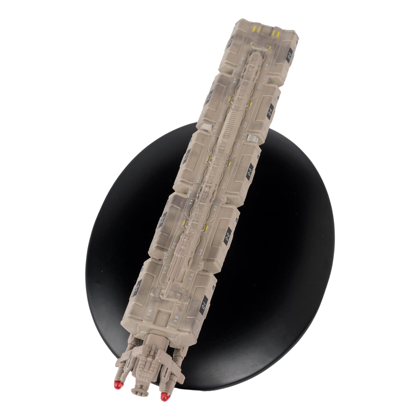 Close-up of the bridge section and command module on the Eaglemoss ECS Horizon replica