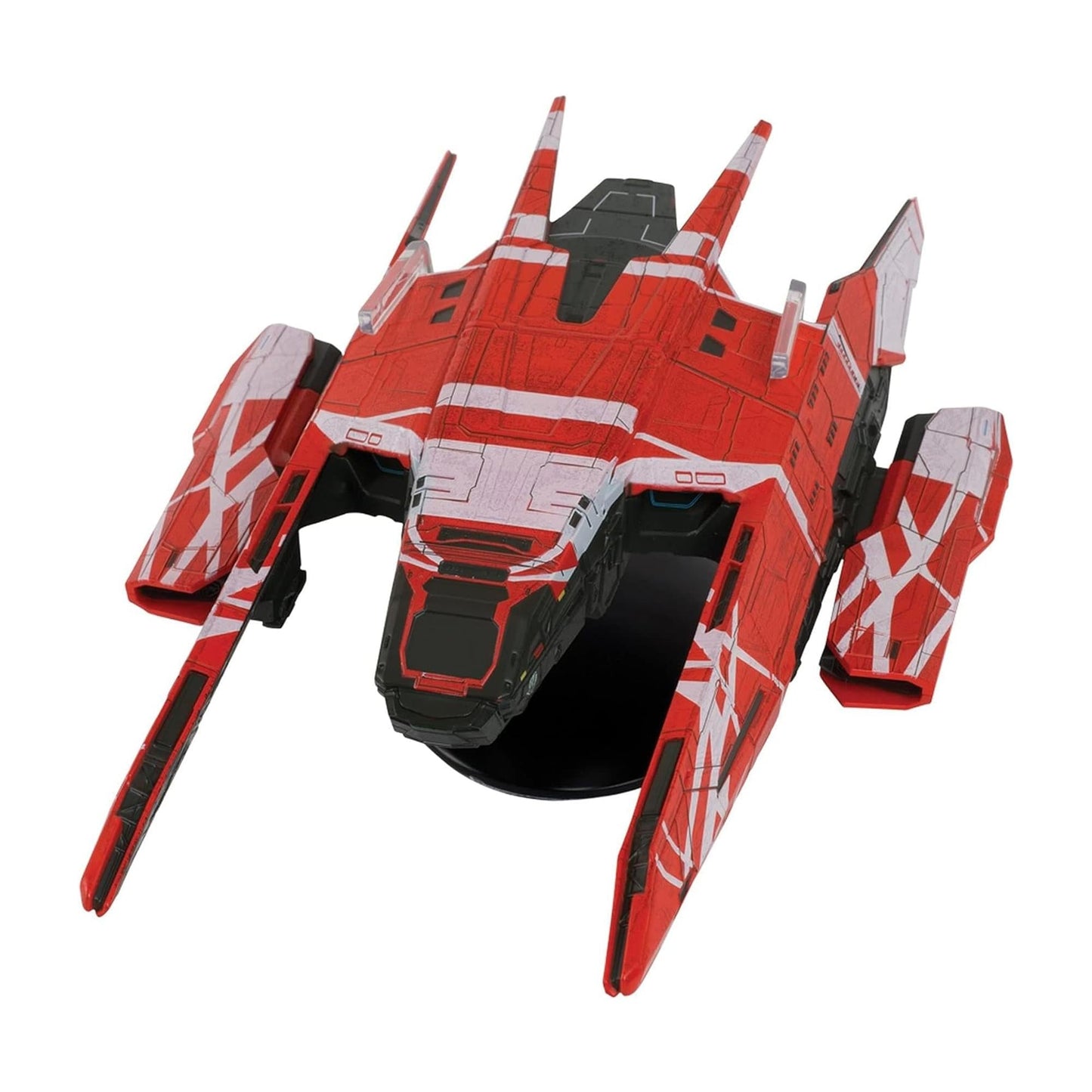 Top-down profile view of the La Sirena die-cast model on a display stand