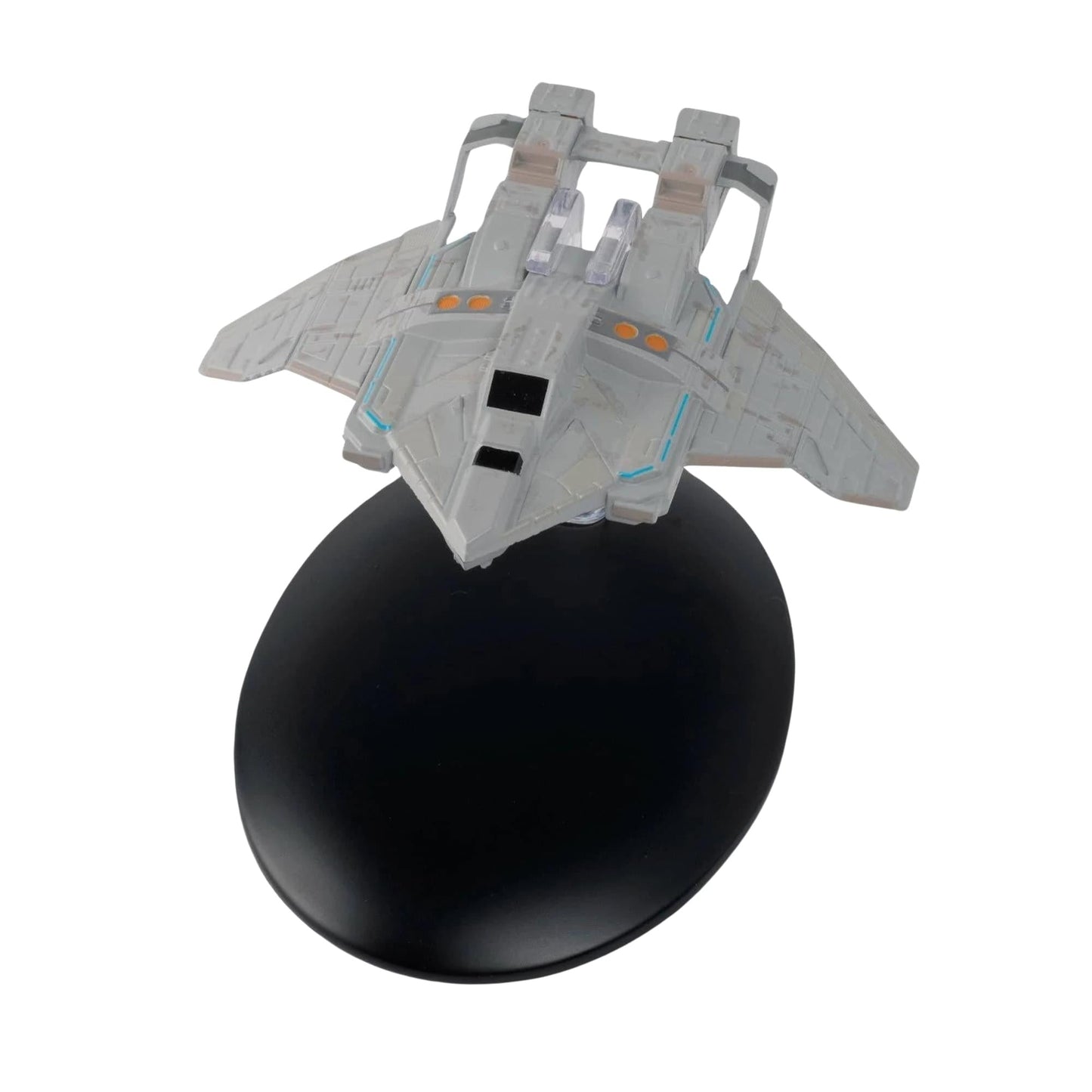 Rear view of the Federation Fighter model displaying the propulsion nacelles and intricate thruster detailing