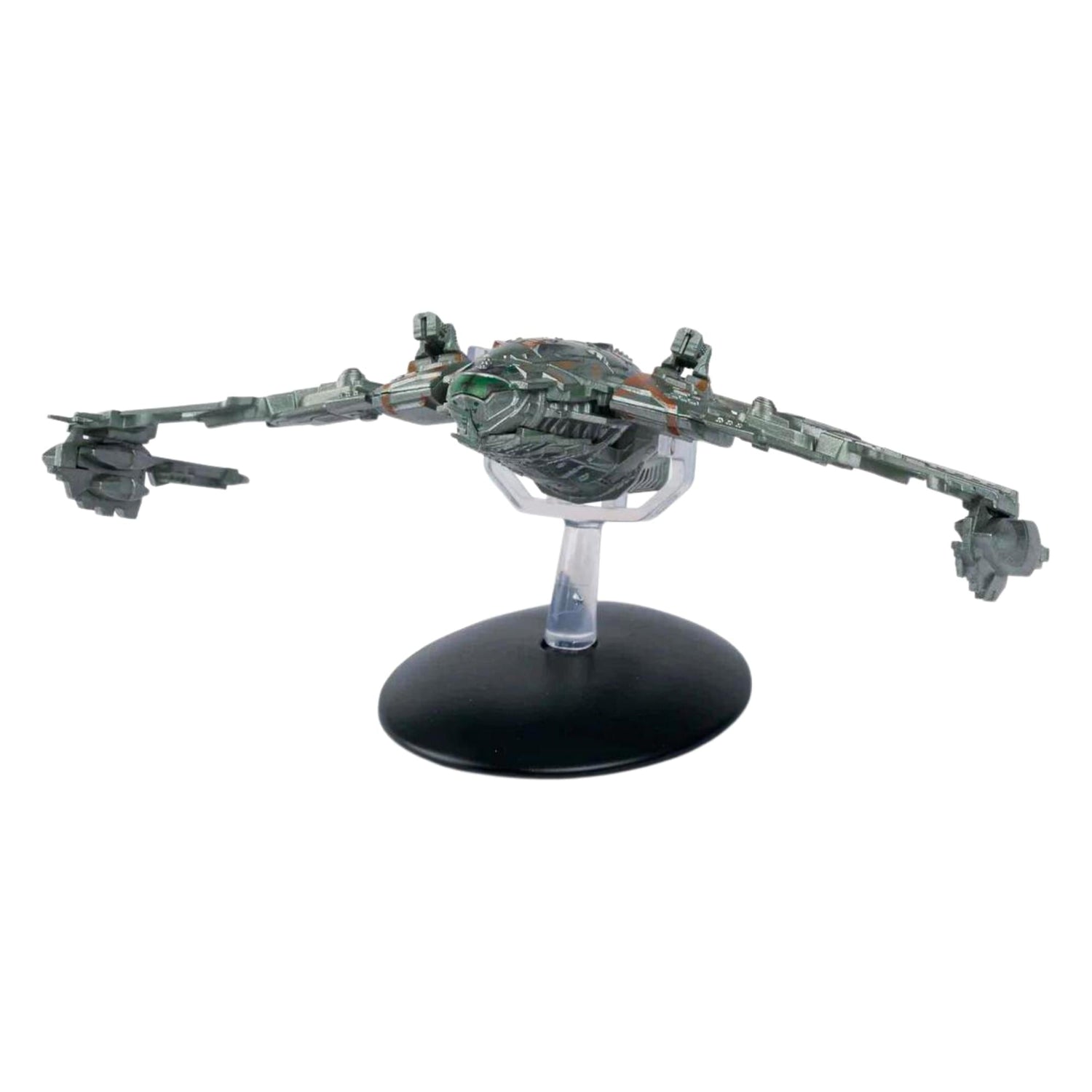 Close-up detail shot of the Klingon D5 Bird of Prey hull markings and bridge section