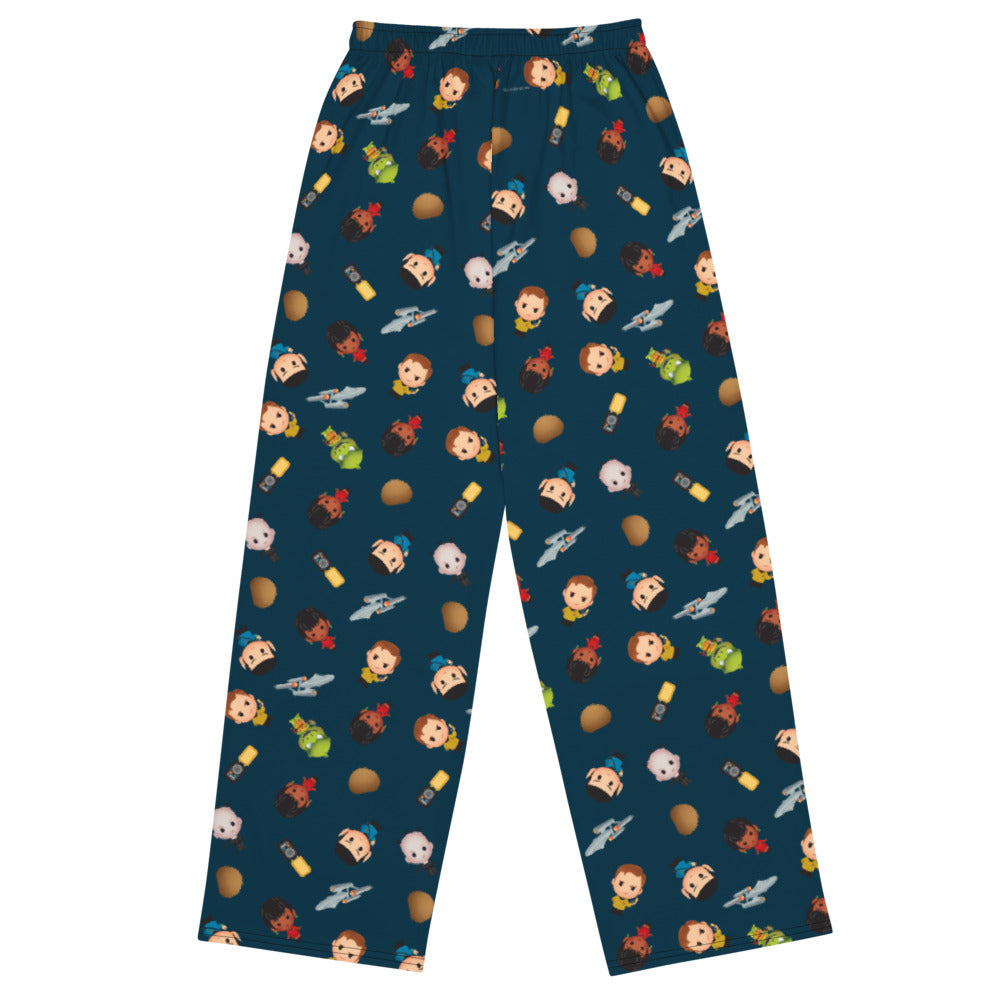 ★Wai Kei★ star trek pants black YKBE01PT07-3 all-over-print-unisex-wide-leg