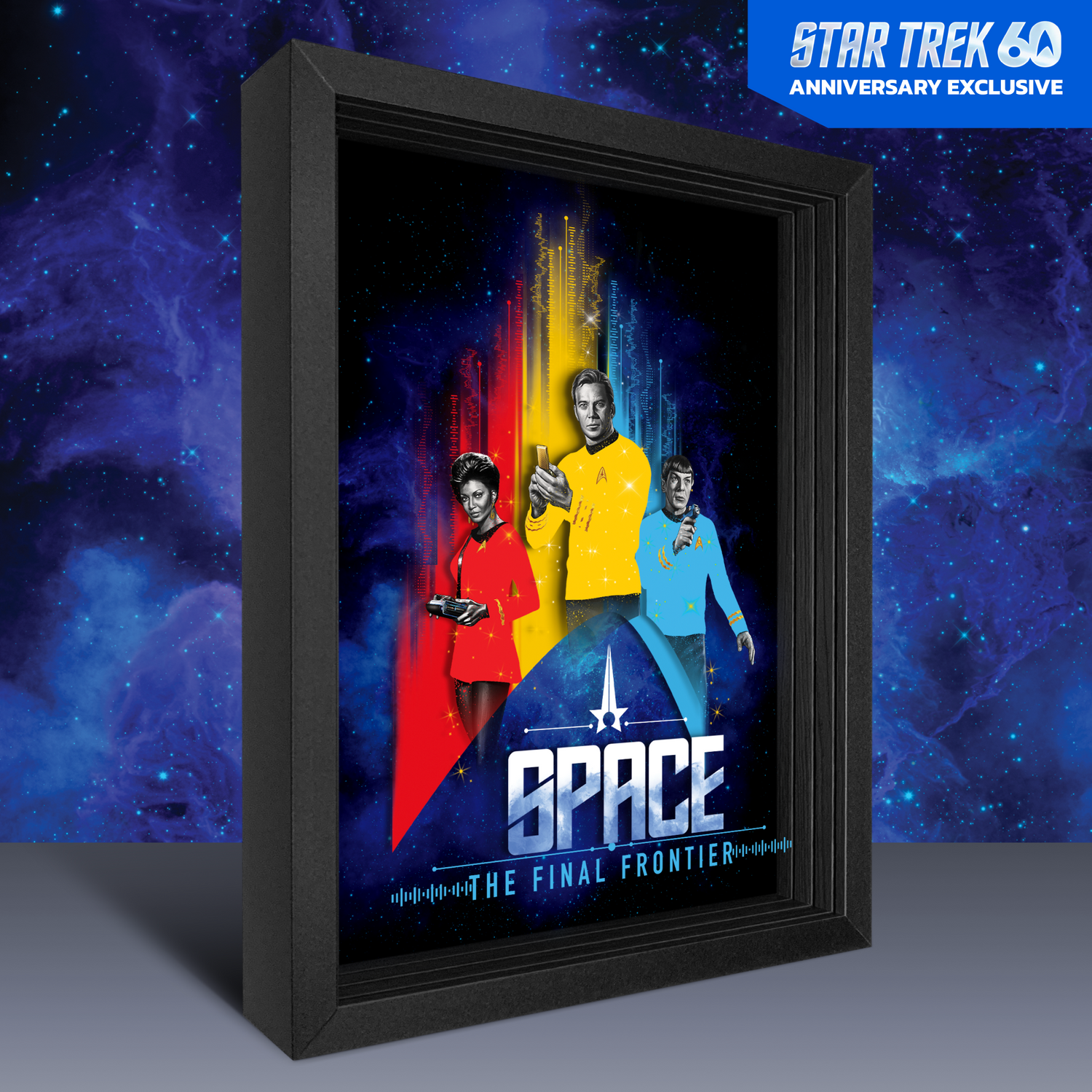 Star Trek 60th Anniversary Shadowbox Art