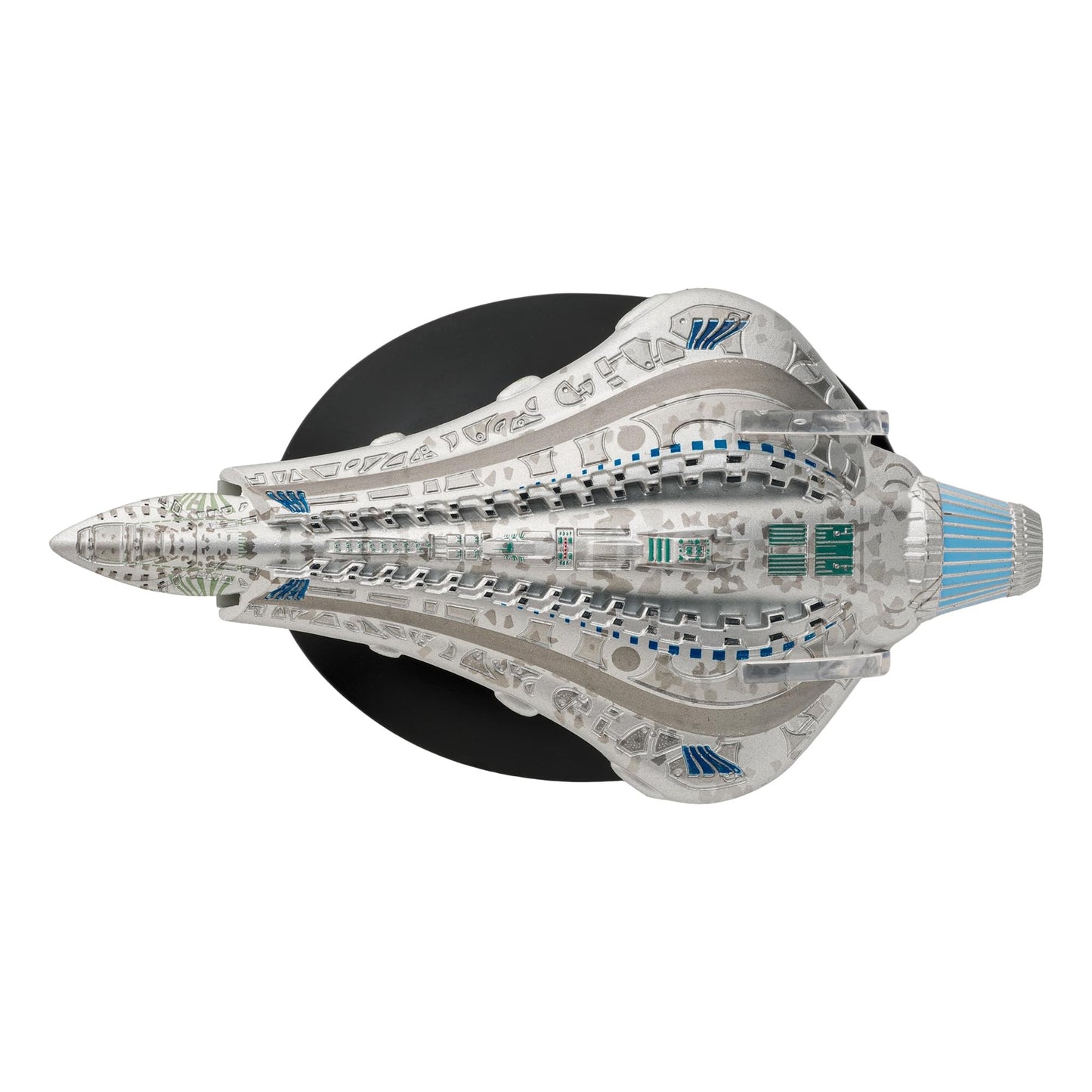 Close-up side detail of the Voth City Ship, showing the hand-painted metallic hull textures and paneling