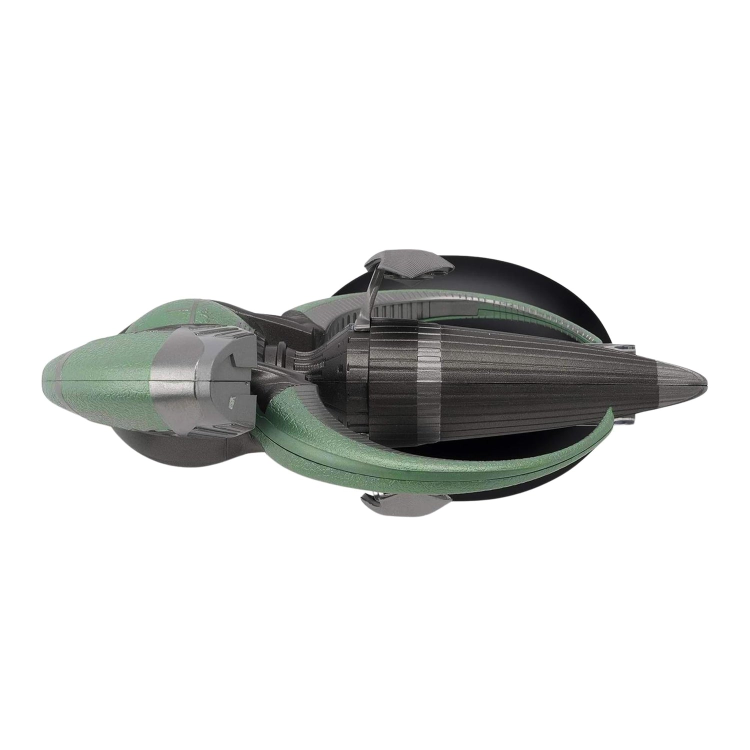 Angle view highlighting the sleek swept-back wing configuration of the Jellyfish vessel