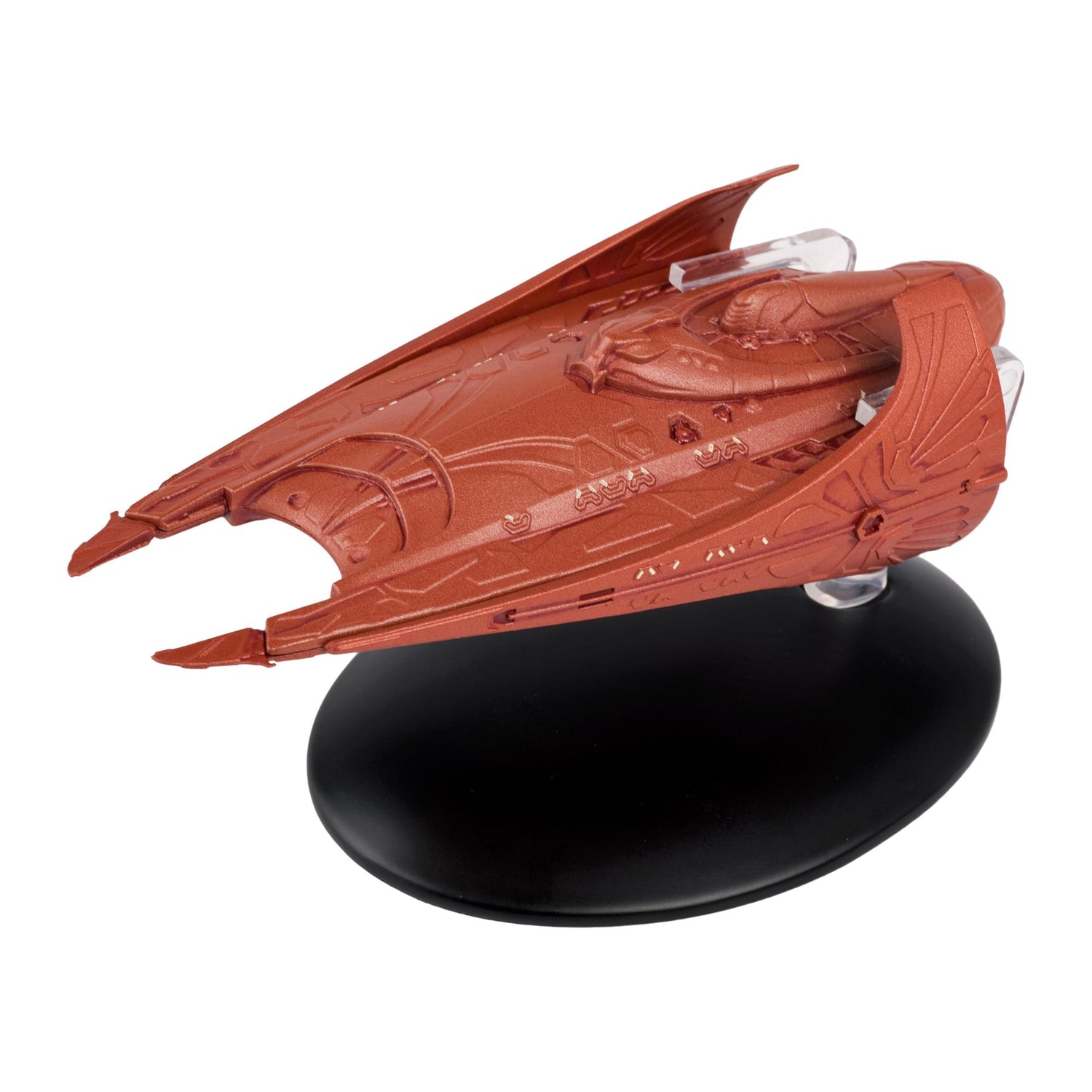 Top-down view showing the hull plating and intricate hand-painted markings of the Vahklas model
