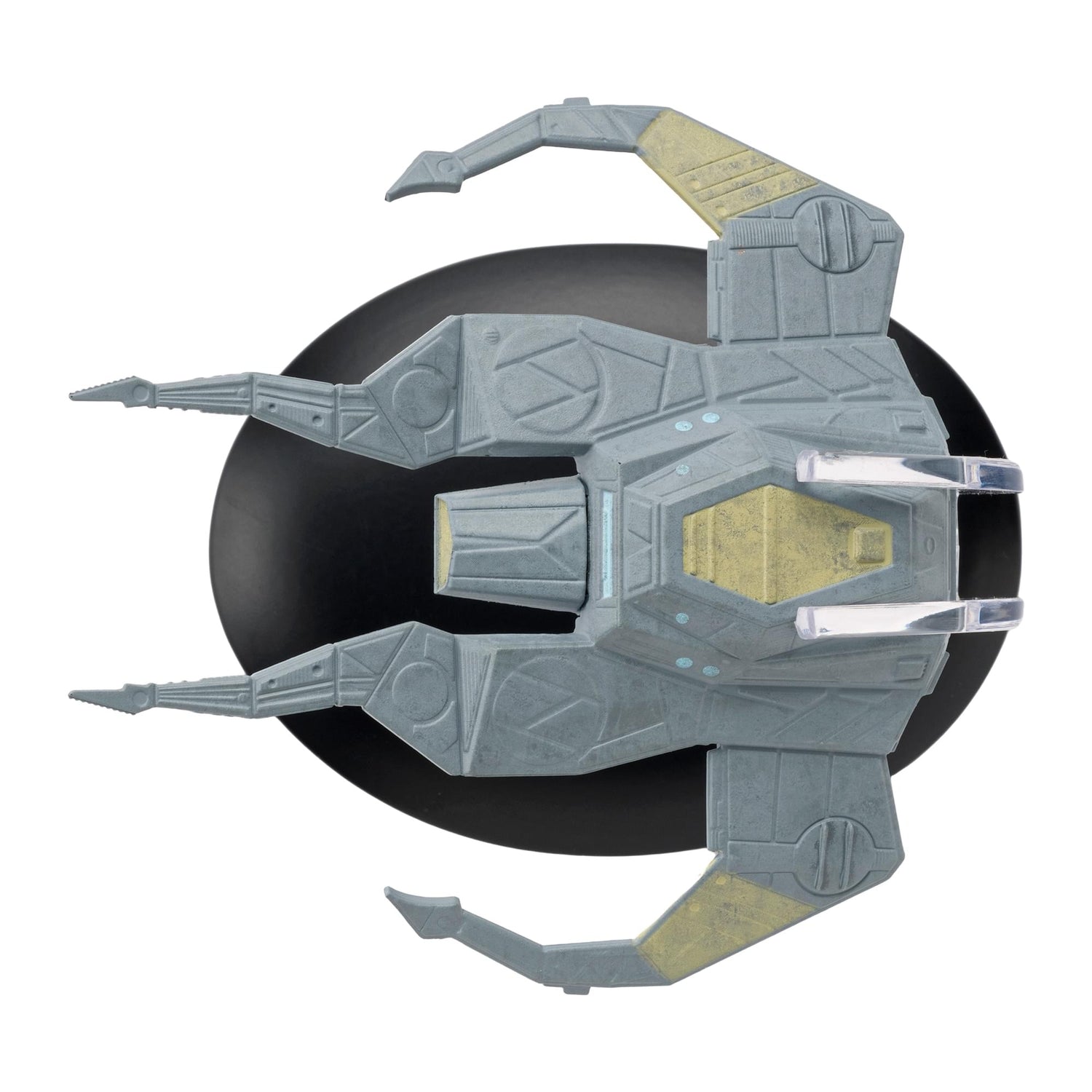 The starship model mounted on its official Star Trek display stand